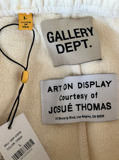Gallery Dept Cream & Black Gym Logo Sweatpants