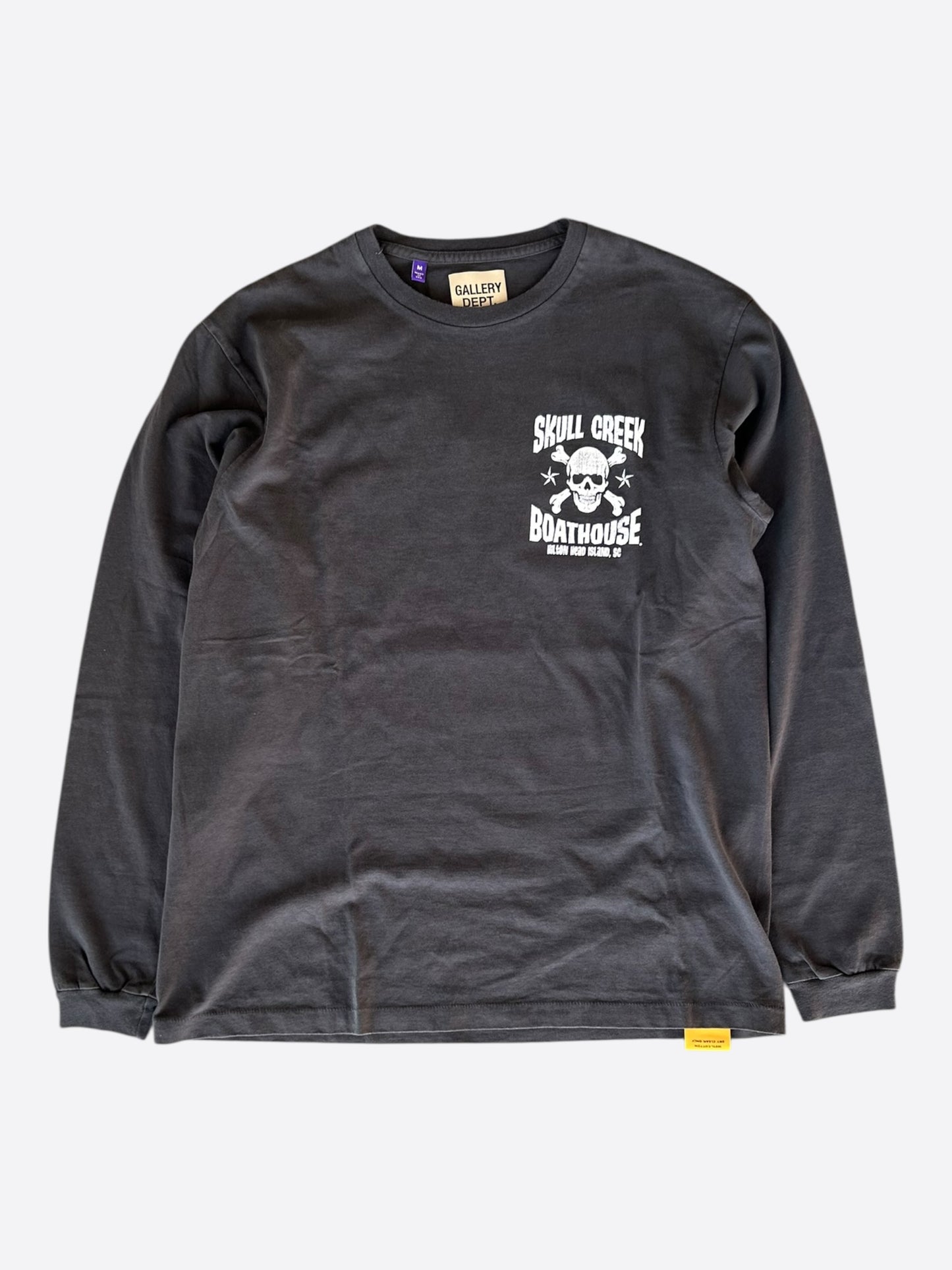 Gallery Dept Black & White Skull Creek Glitter Longsleeve T-Shirt