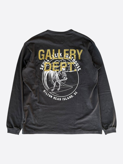 Gallery Dept Black & White Skull Creek Glitter Longsleeve T-Shirt