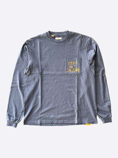 Gallery Dept Navy & Orange Dept De La Galerie Logo Longsleeve T-Shirt