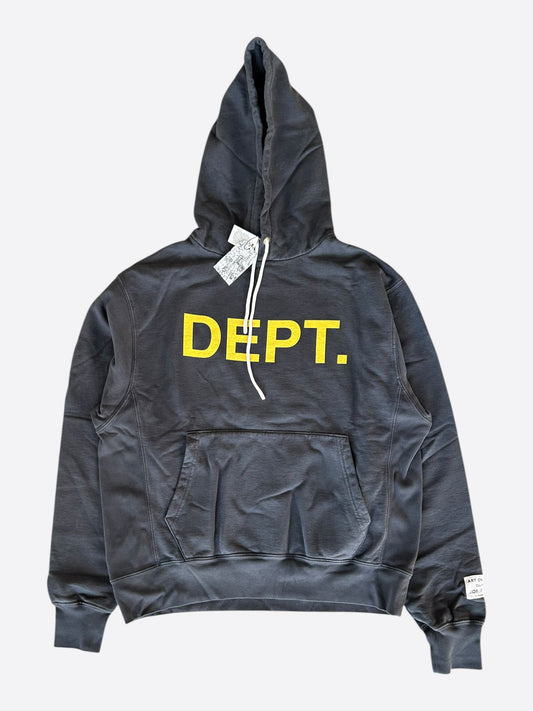 Gallery Dept Black & Yellow Dept Logo Hoodie