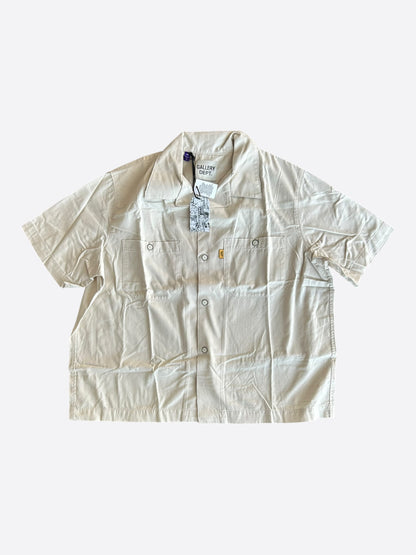 Gallery Dept Antique White Mechanic Short Sleeve Button Up Shirt