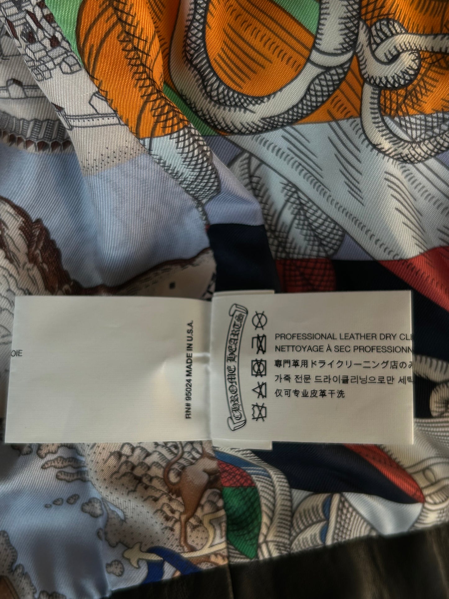 Chrome Hearts Black JJ Dean Hermes Women's Leather Jacket