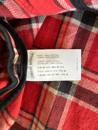 Chrome Hearts Red & White Padded Flannel Women's Jacket