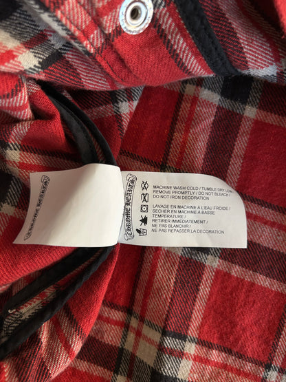 Chrome Hearts Red & White Padded Flannel Women's Jacket