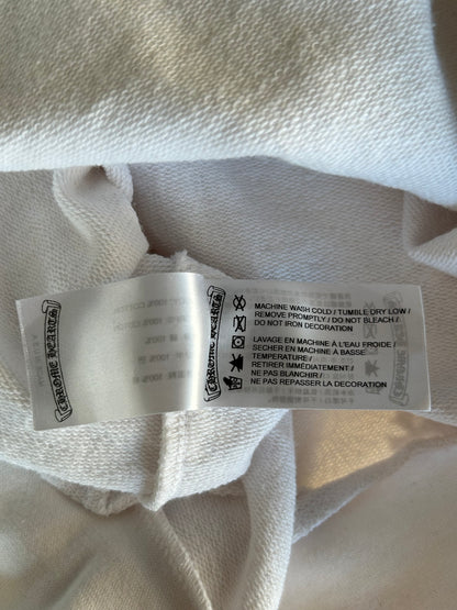 Chrome Hearts White & Black Cross Jacquard Horseshoe Logo Hoodie