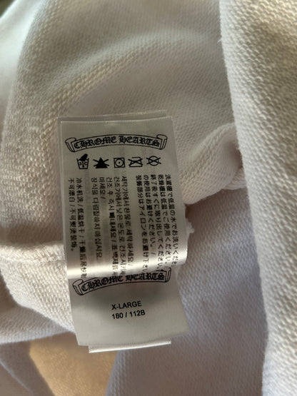 Chrome Hearts White & Black Cross Jacquard Horseshoe Logo Hoodie