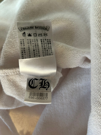 Chrome Hearts White & Black Cross Jacquard Horseshoe Logo Hoodie