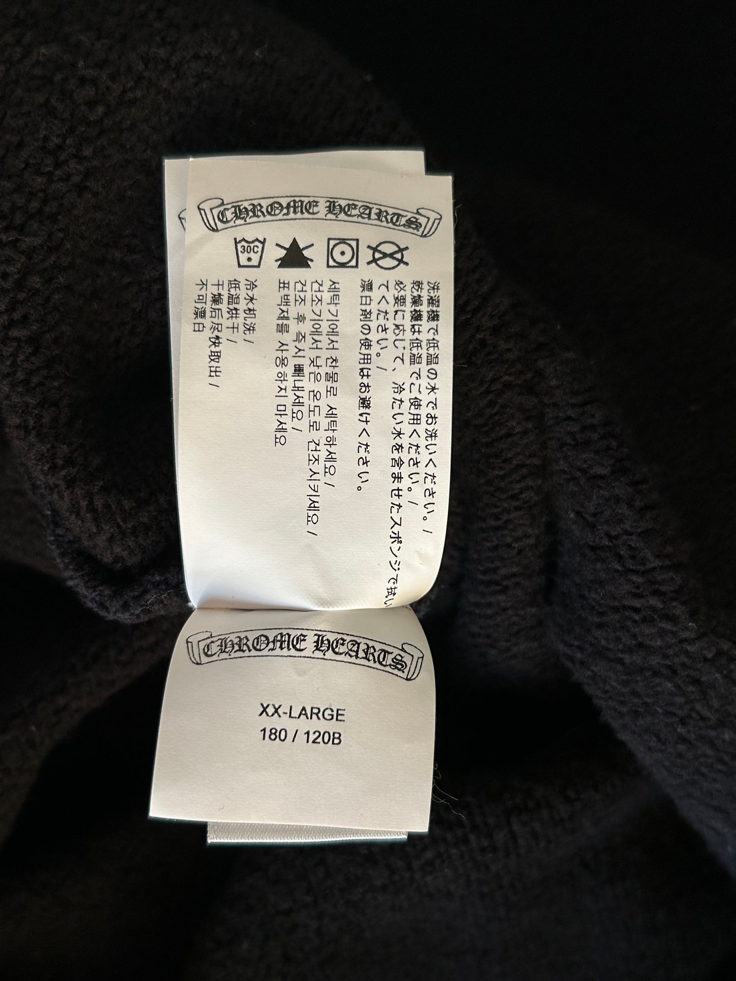 Chrome Hearts Black & White Triple Cross Embroidered Hoodie