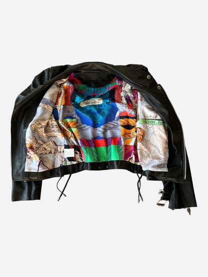 Chrome Hearts Black JJ Dean Hermes Women's Leather Jacket