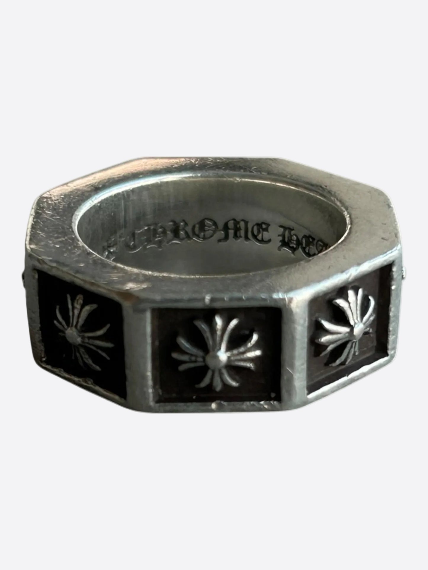 Chrome Hearts Silver Plus Alphabet Ring