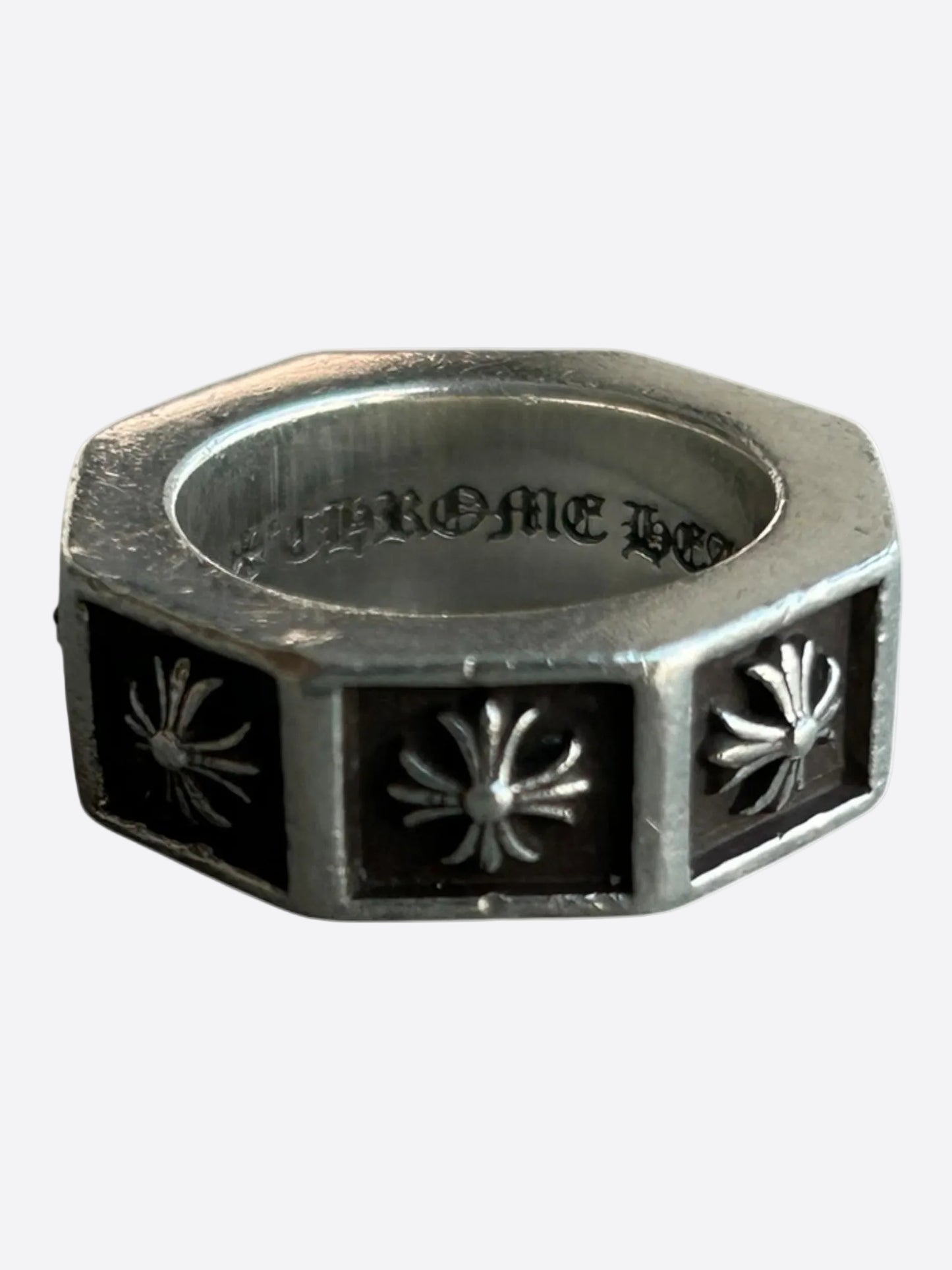Chrome Hearts Silver Plus Alphabet Ring