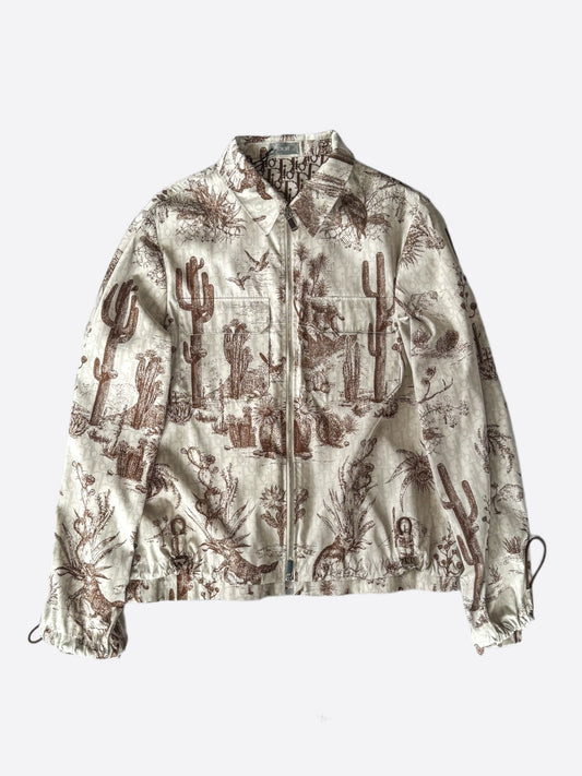 Dior Cactus Jack Brown & White Oblique Jacket