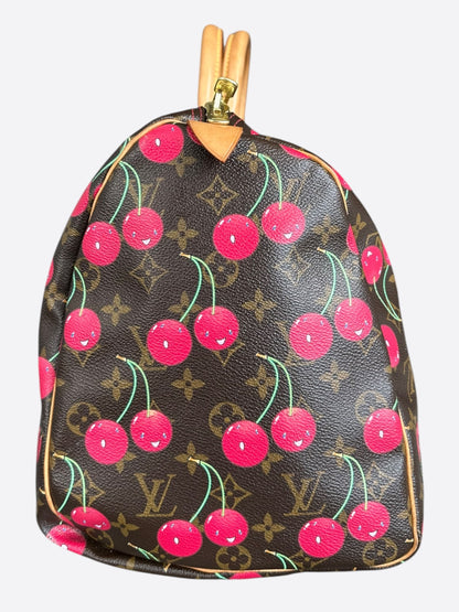 Louis Vuitton Takashi Murakami Brown Monogram Cherry Keepall 45