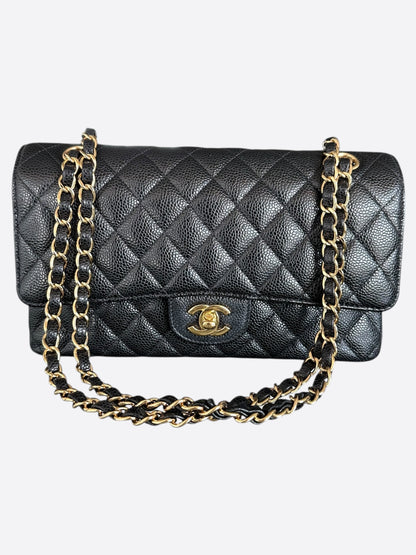 Chanel Black Caviar Quilted Medium Flap Bag