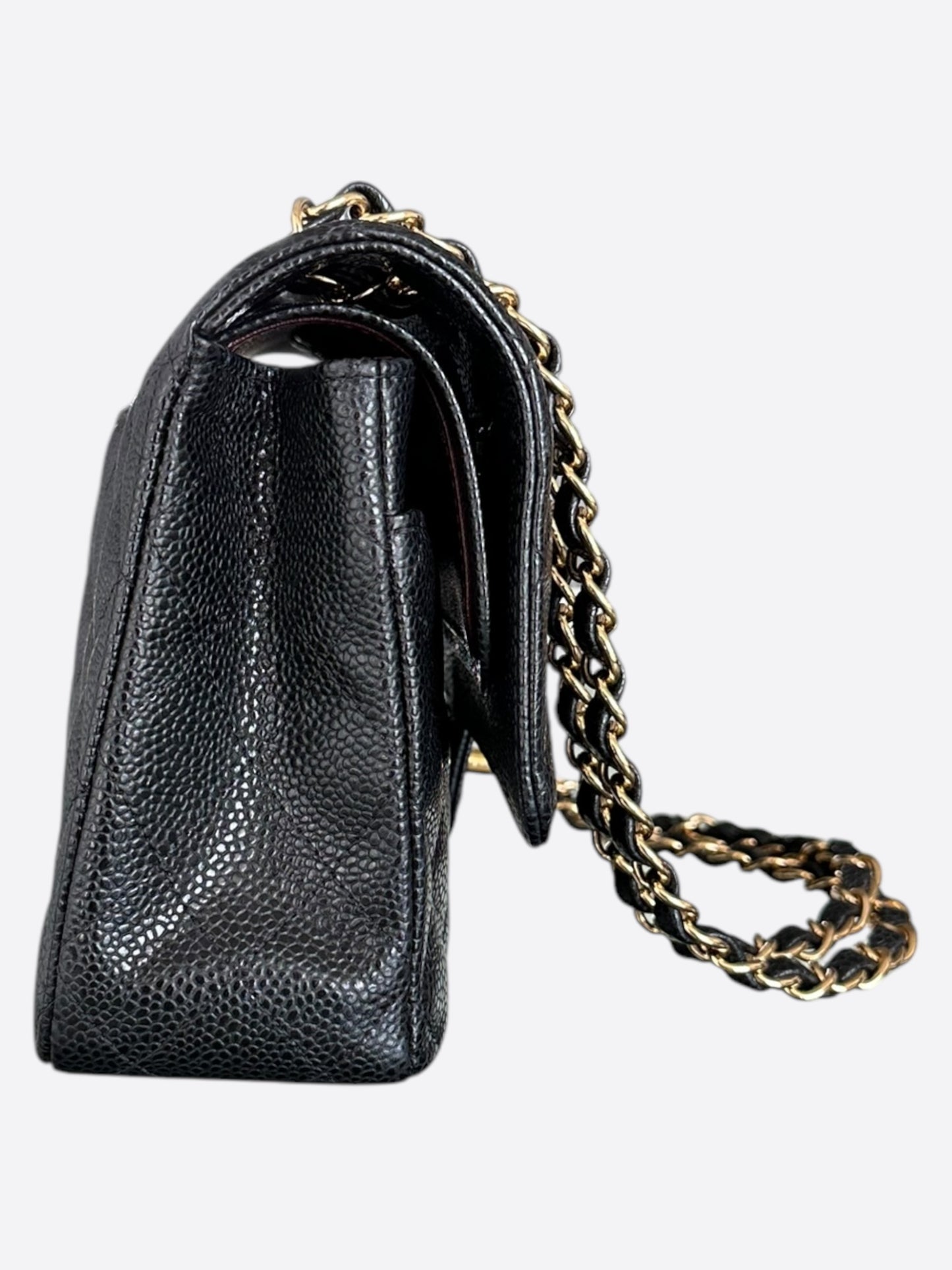 Chanel Black Caviar Quilted Medium Flap Bag