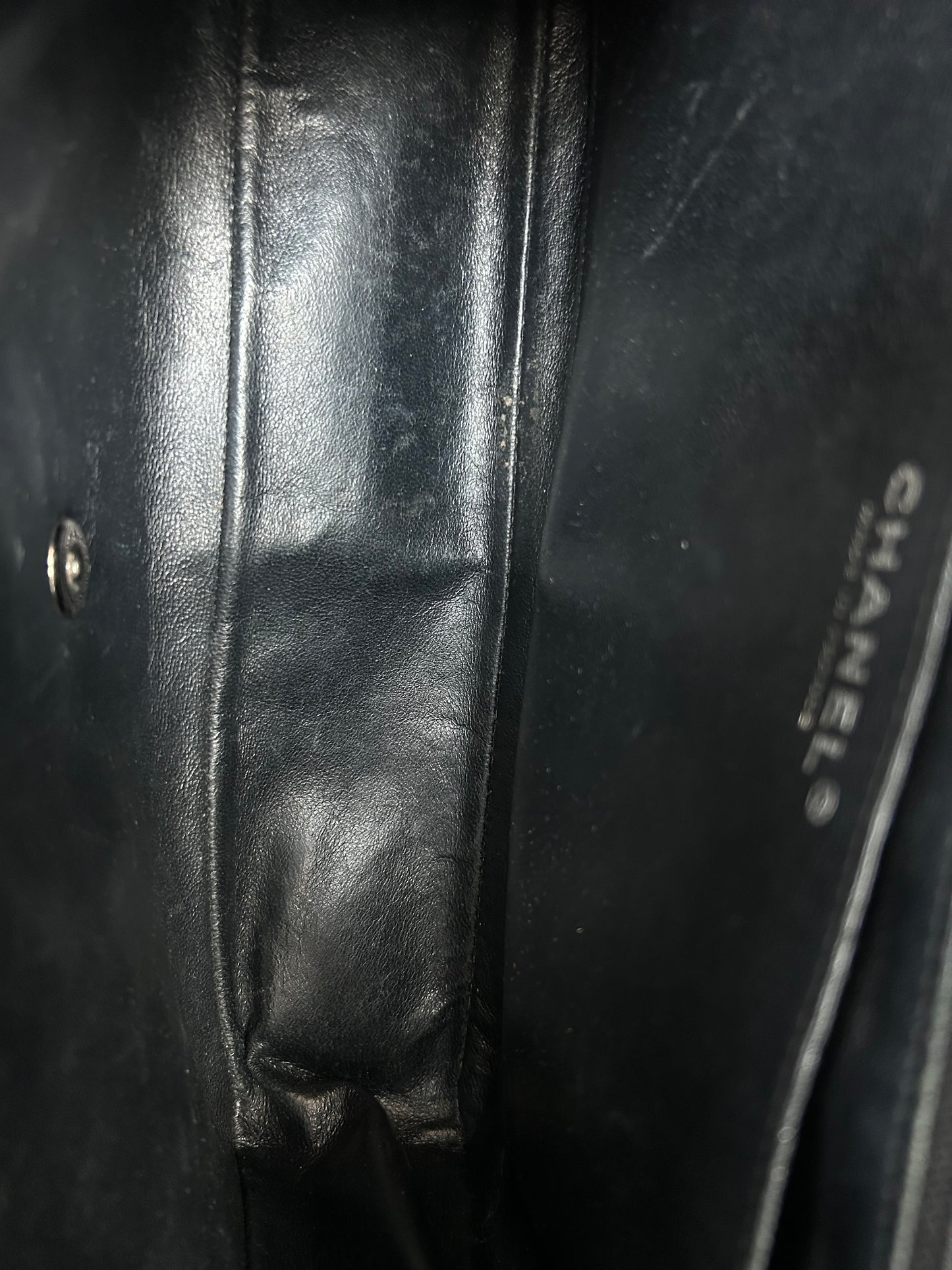 Chanel Black Caviar Quilted Jumbo Flap Bag