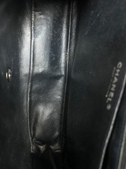 Chanel Black Caviar Quilted Jumbo Flap Bag