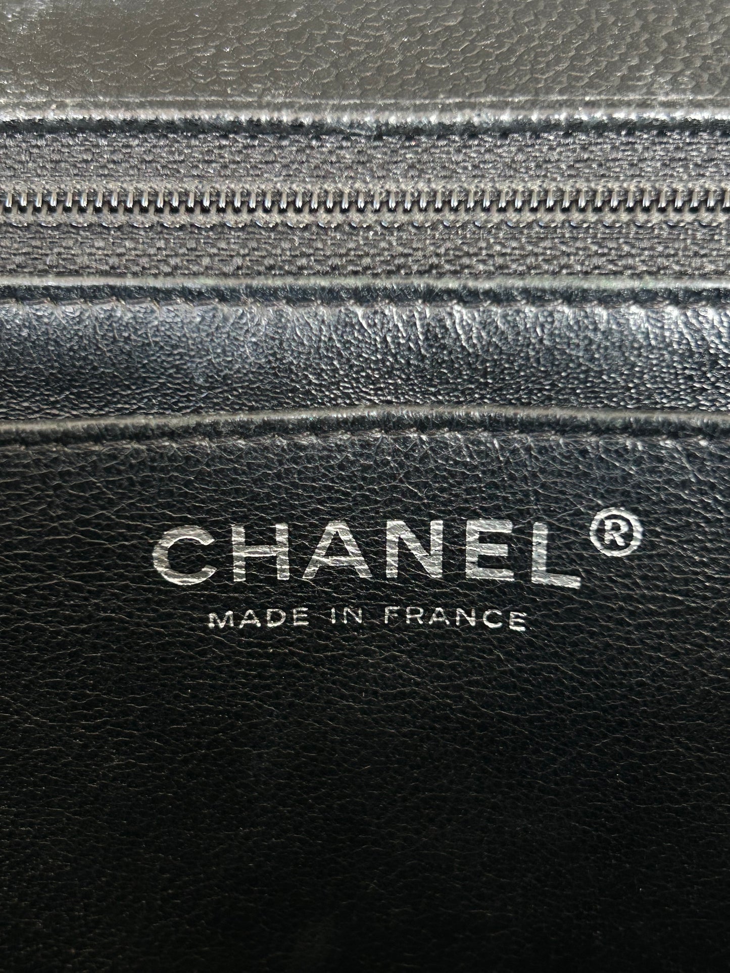 Chanel Black Caviar Quilted Jumbo Flap Bag