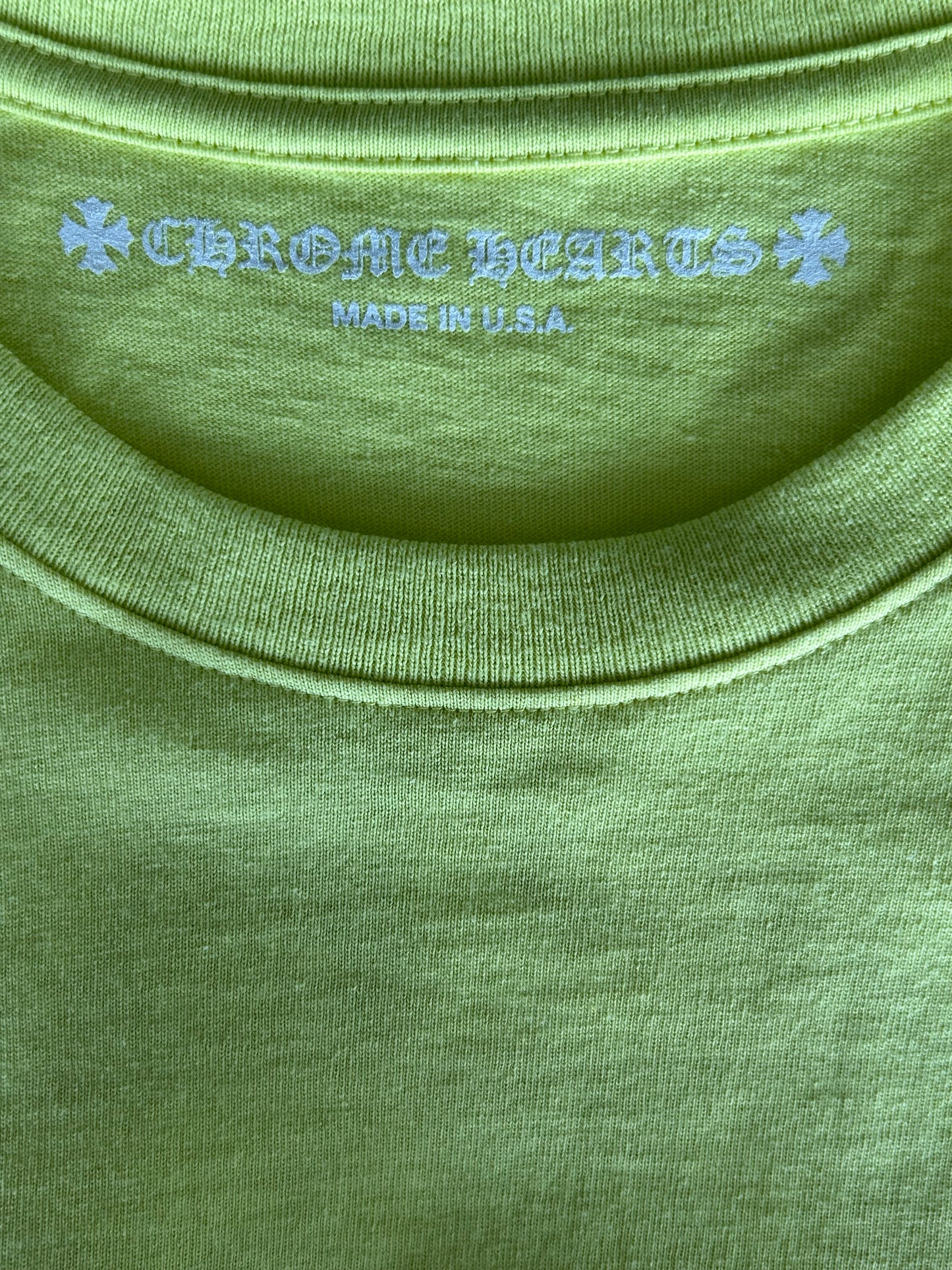 Chrome Hearts Matty Boy Lime Green Chainlink T-Shirt