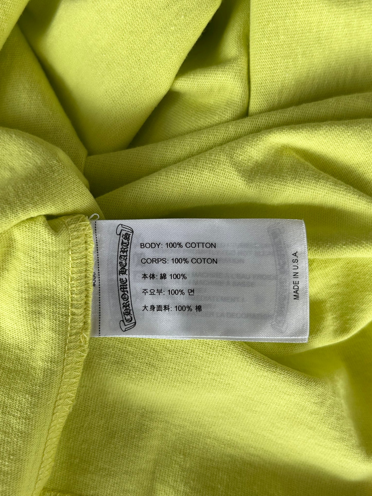 Chrome Hearts Matty Boy Lime Green Chainlink T-Shirt