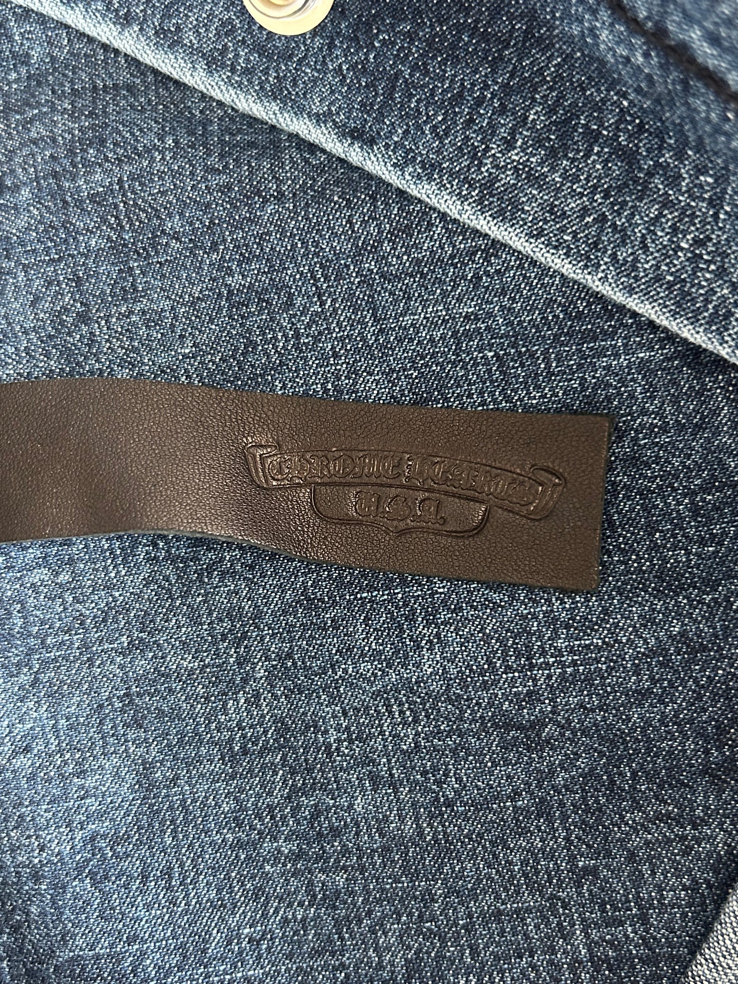 Chrome Hearts Blue Women's Denim Button Up Shirt