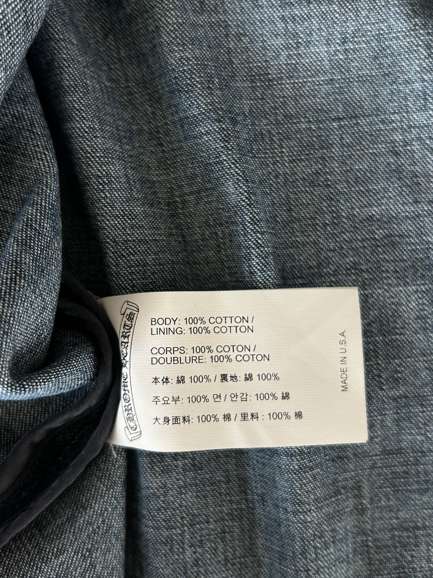 Chrome Hearts Blue Women's Denim Button Up Shirt