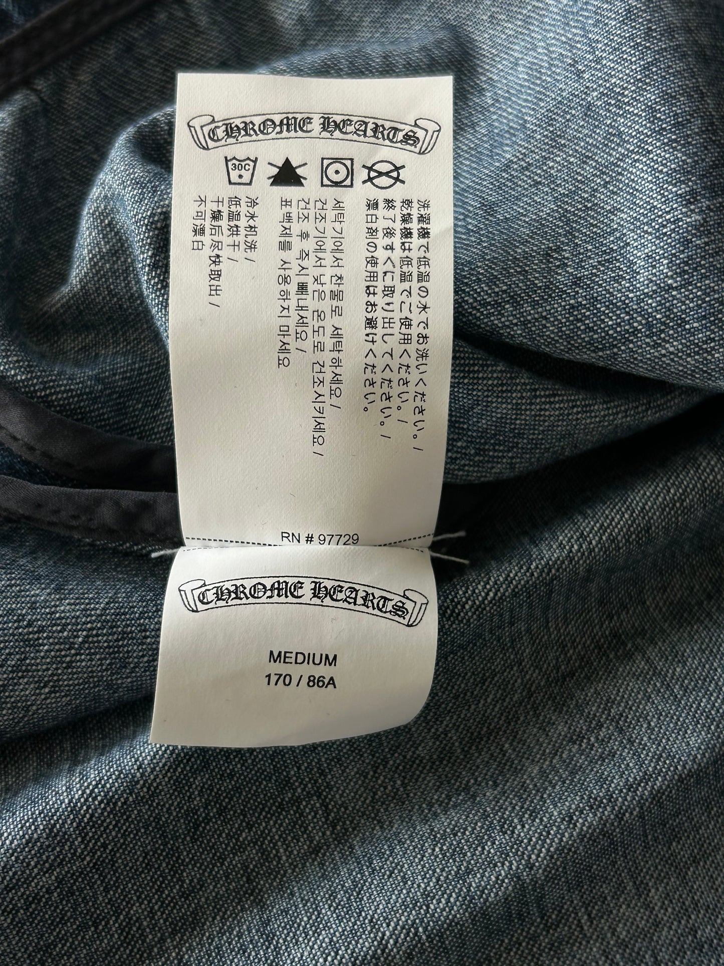 Chrome Hearts Blue Women's Denim Button Up Shirt