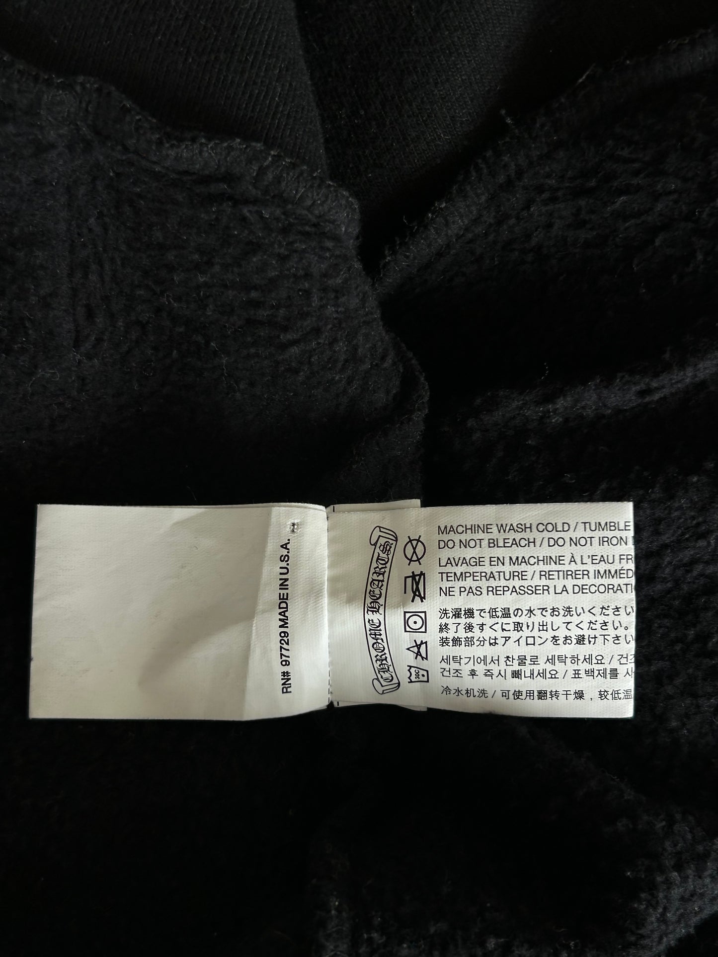 Chrome Hearts Black & Multicolor Foti Horseshoe Logo Zip Up Hoodie