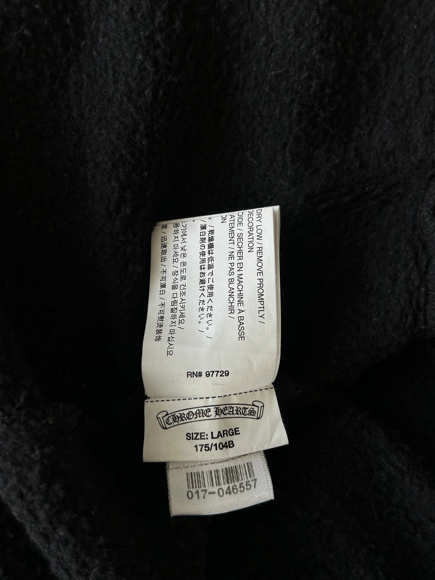 Chrome Hearts Black & Multicolor Foti Horseshoe Logo Zip Up Hoodie