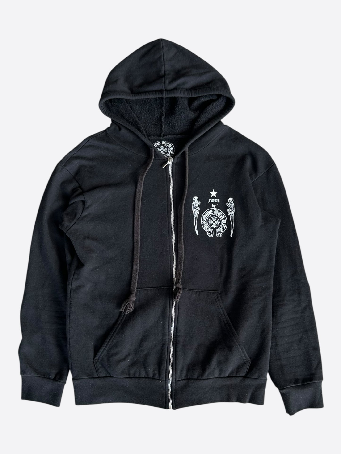 Chrome Hearts Black & Multicolor Foti Horseshoe Logo Zip Up Hoodie