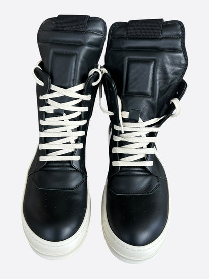 Rick Owens Black & White Geobasket Sneakers
