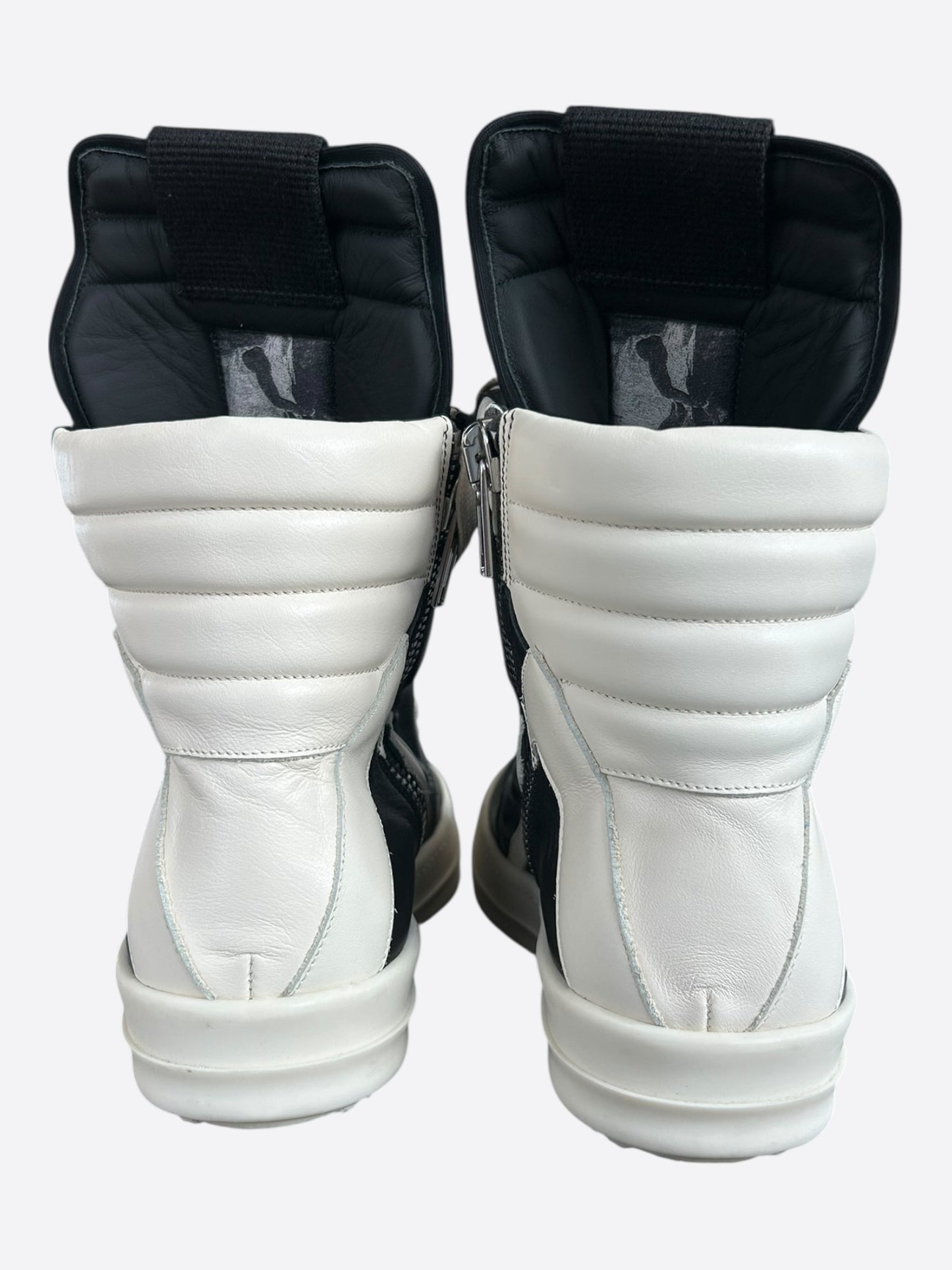 Rick Owens Black & White Geobasket Sneakers