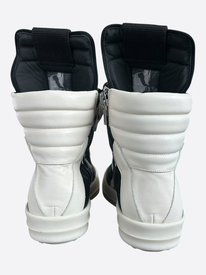 Rick Owens Black & White Geobasket Sneakers