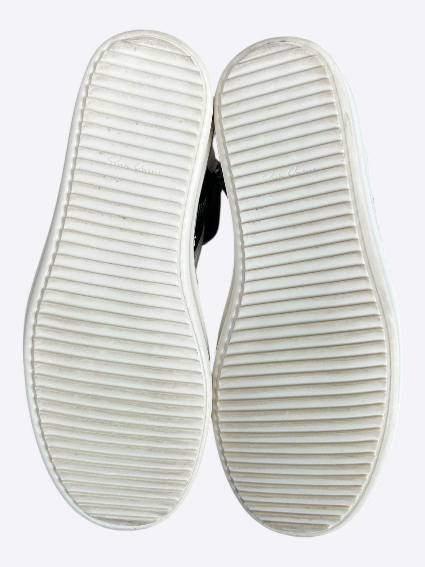 Rick Owens Black & White Geobasket Sneakers