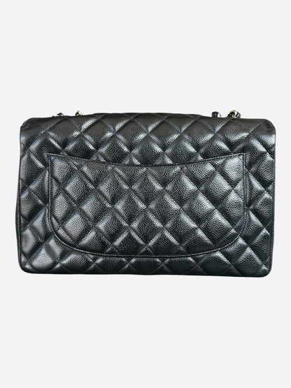 Chanel Black Caviar Quilted Jumbo Flap Bag