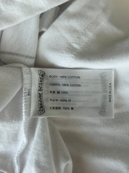 Chrome Hearts White & Black Miami Horseshoe Logo T-Shirt