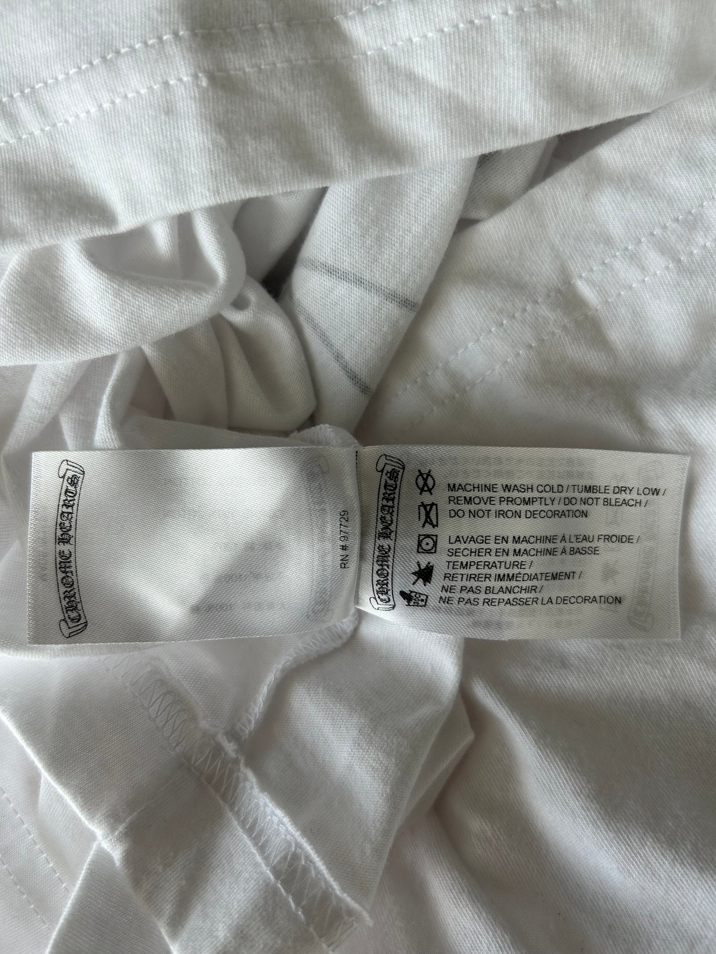 Chrome Hearts White & Black Miami Horseshoe Logo T-Shirt