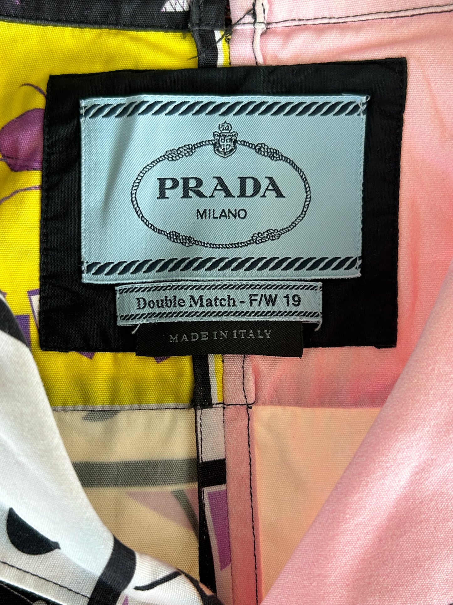Prada Multicolor Double Match Split Bowling Shirt
