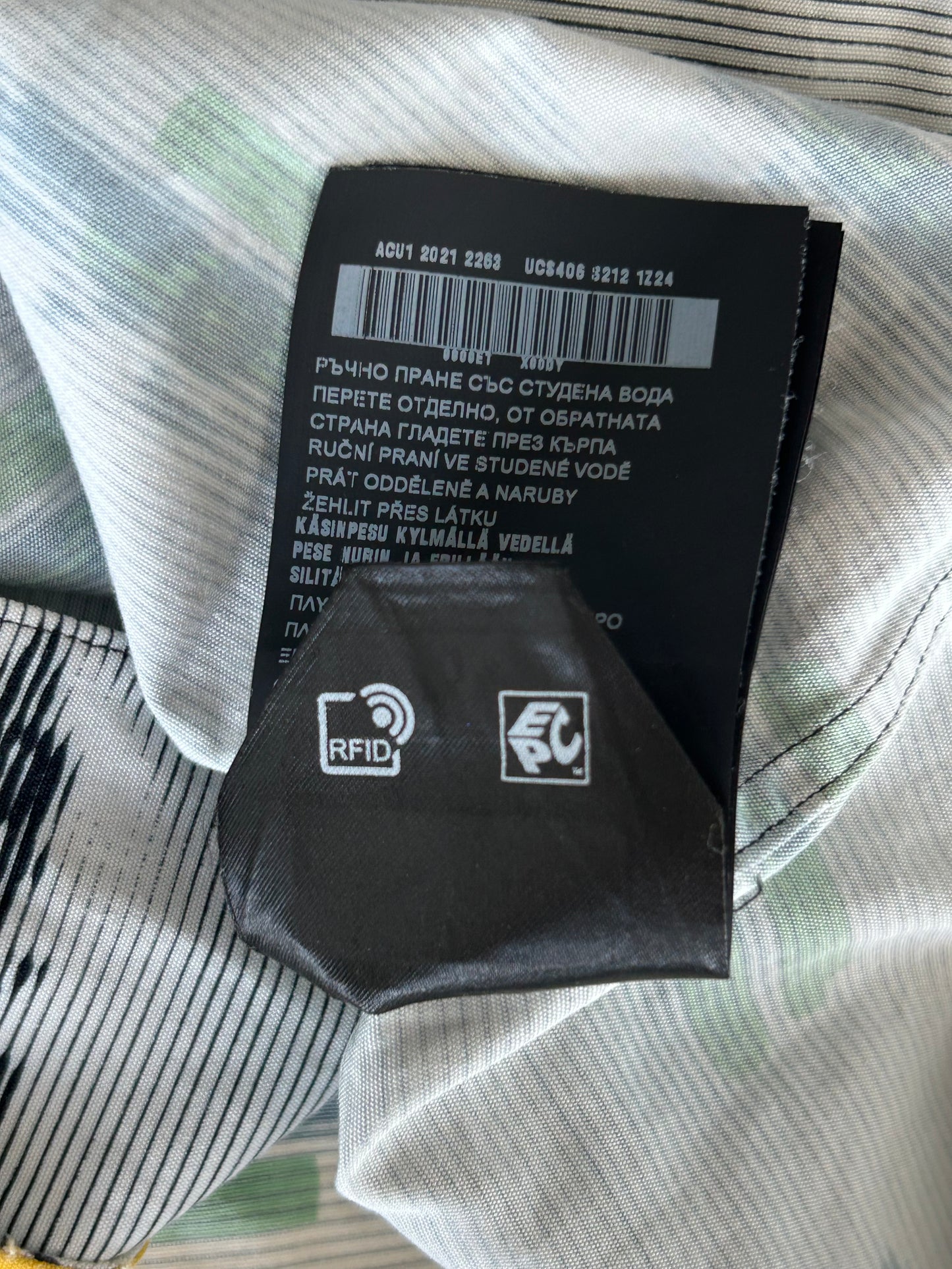 Prada Multicolor Double Match Poplin Split Button Up Shirt