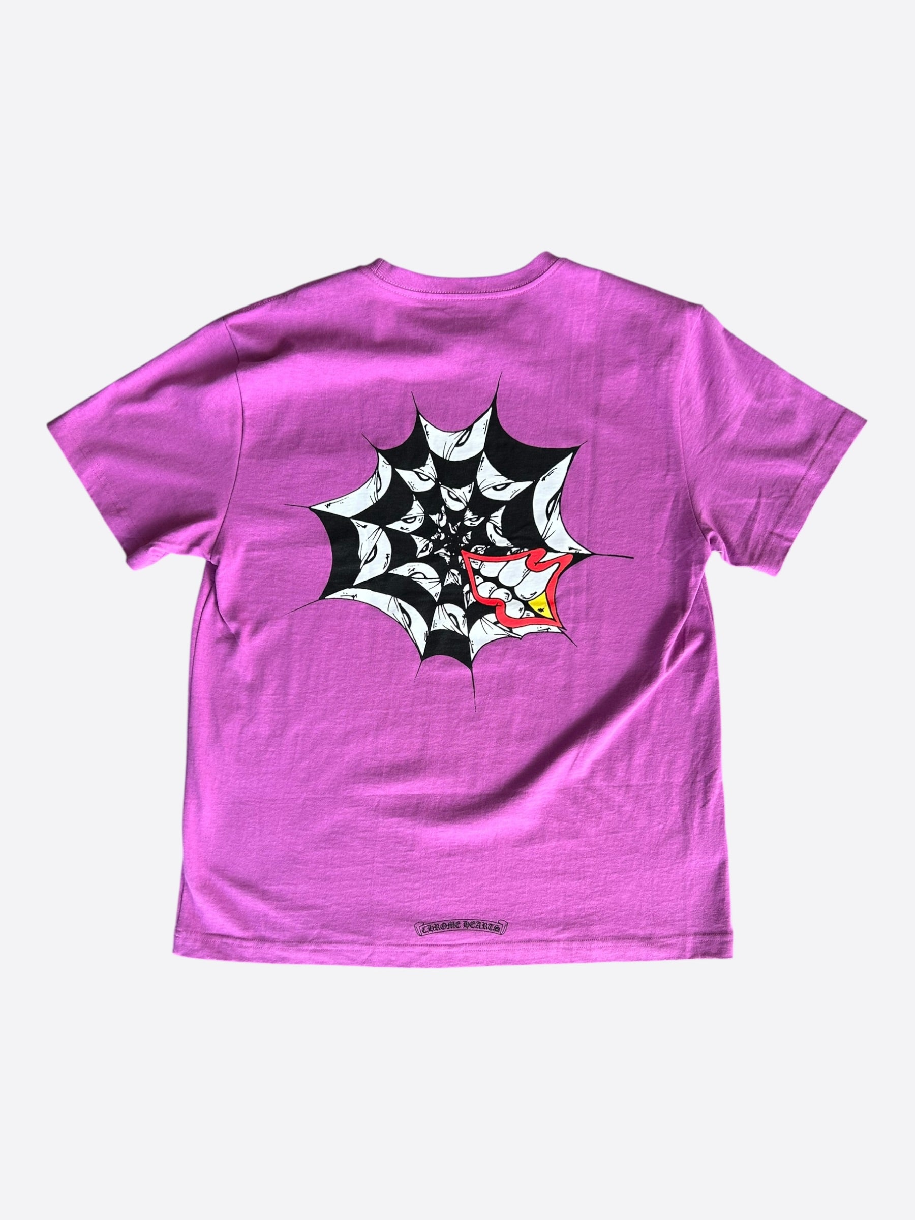 Chrome Hearts Matty Boy Purple Spider Web T-Shirt – Savonches