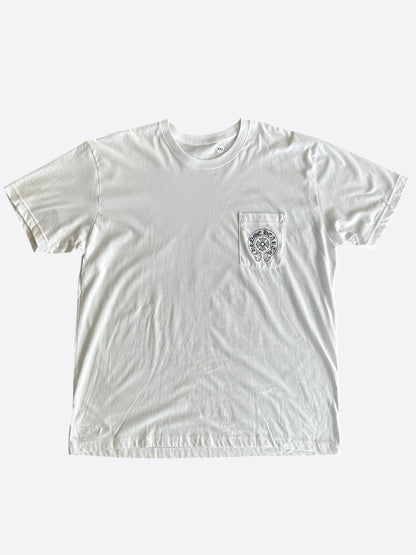 Chrome Hearts White & Black Miami Horseshoe Logo T-Shirt