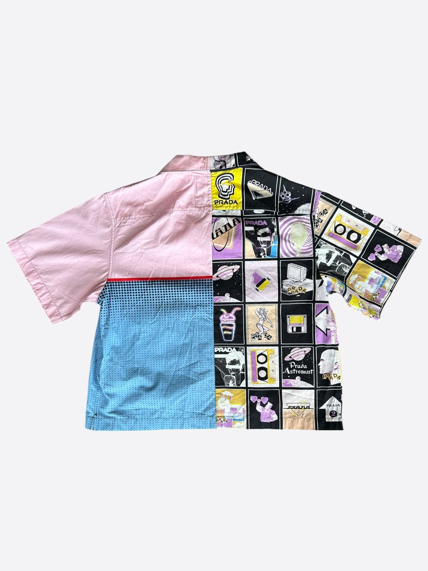Prada Multicolor Double Match Split Bowling Shirt