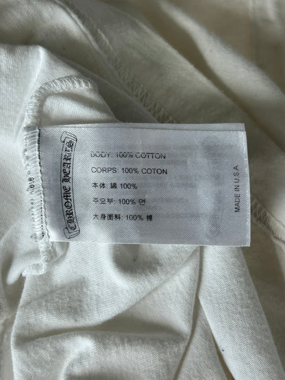Chrome Hearts White & Black Neck Logo T-Shirt