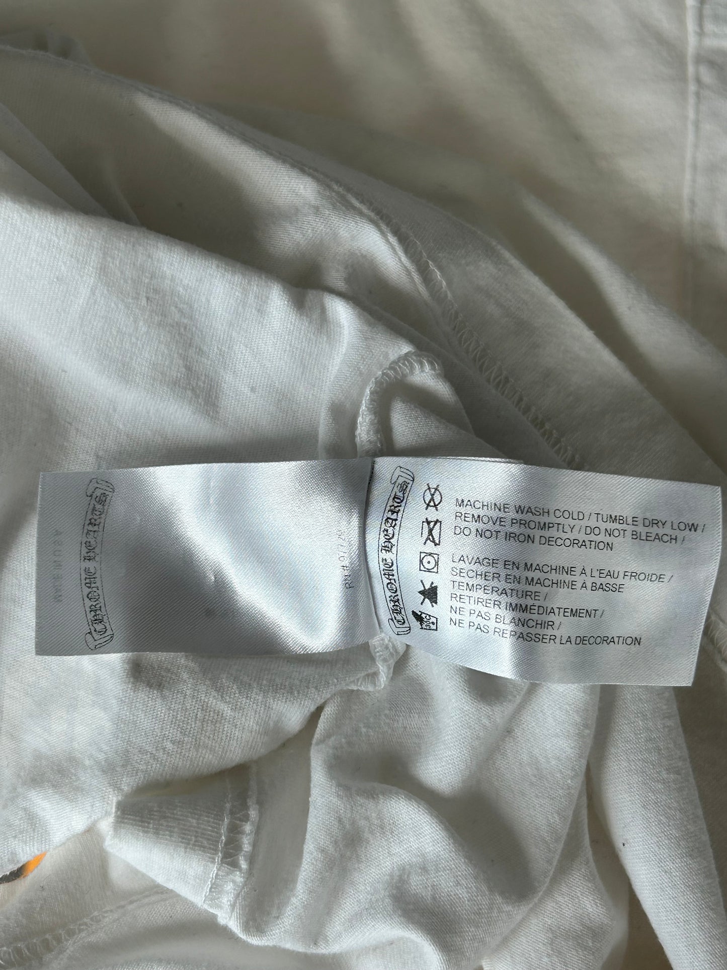Chrome Hearts White & Black Neck Logo T-Shirt