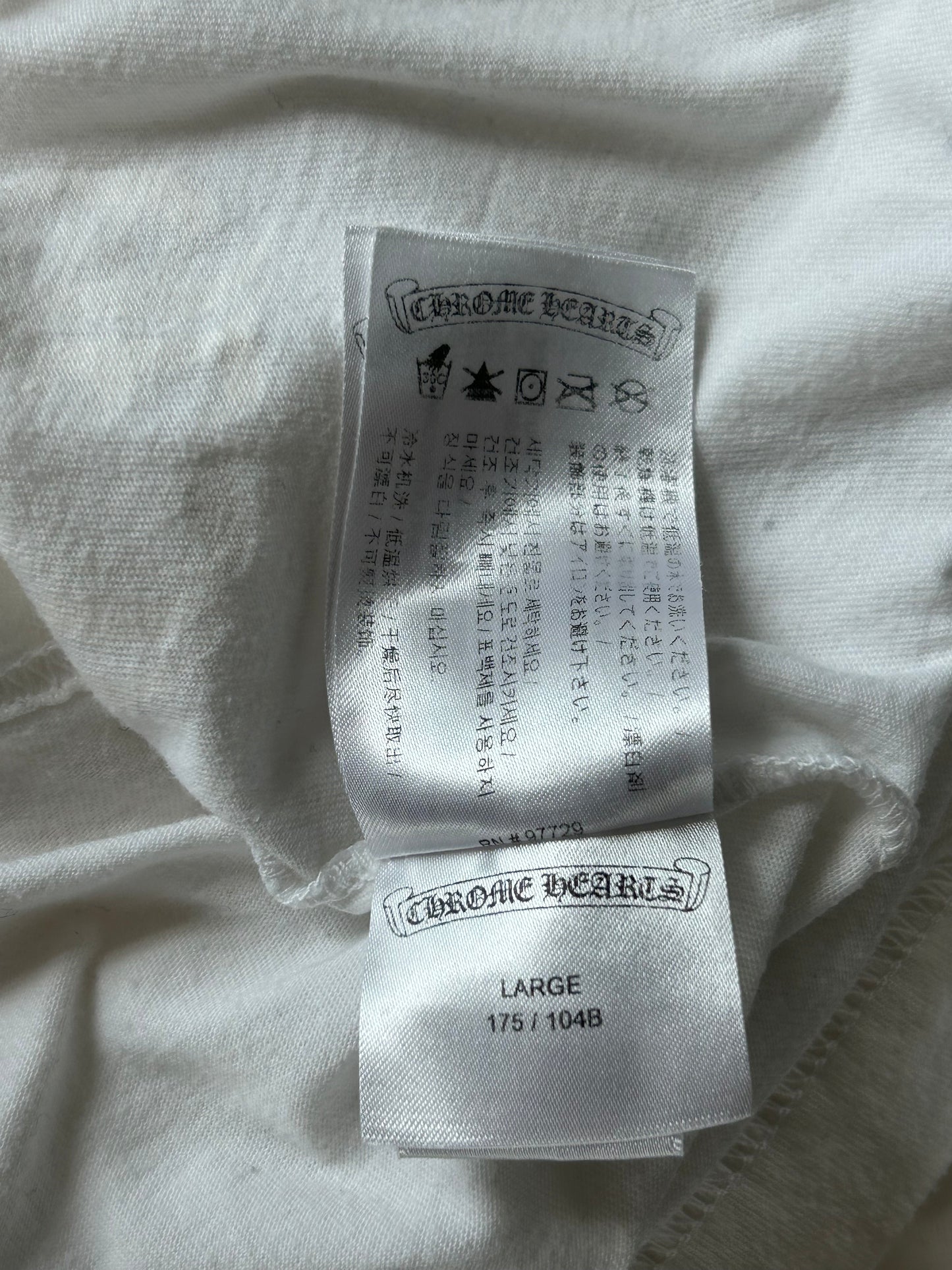 Chrome Hearts White & Black Neck Logo T-Shirt