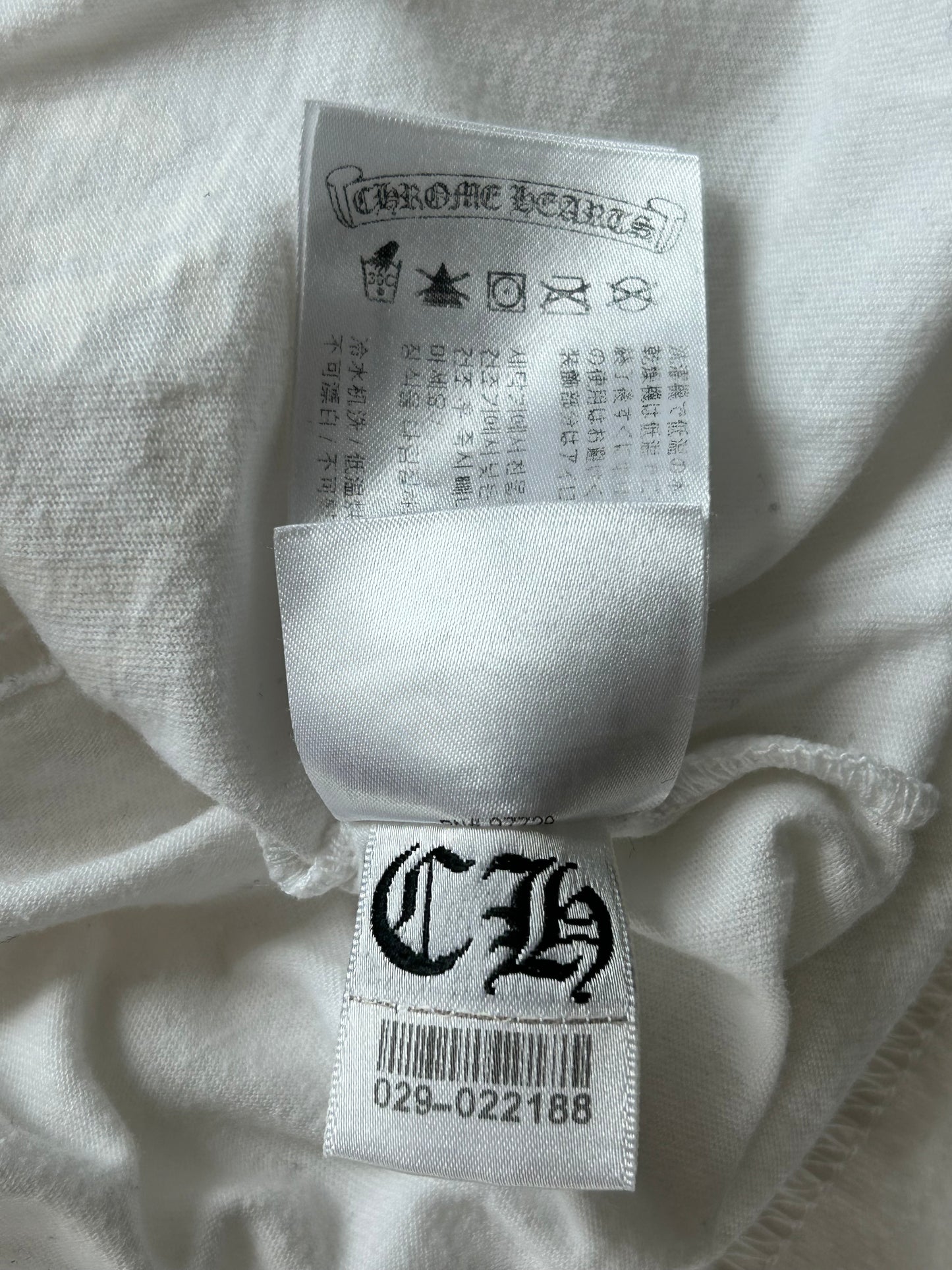 Chrome Hearts White & Black Neck Logo T-Shirt