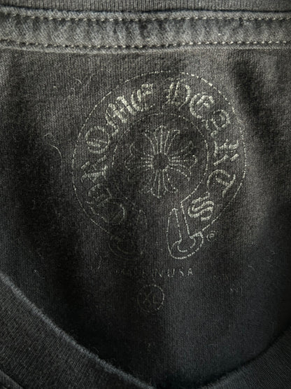 Chrome Hearts Black & White Horseshoe Logo Longsleeve T-Shirt