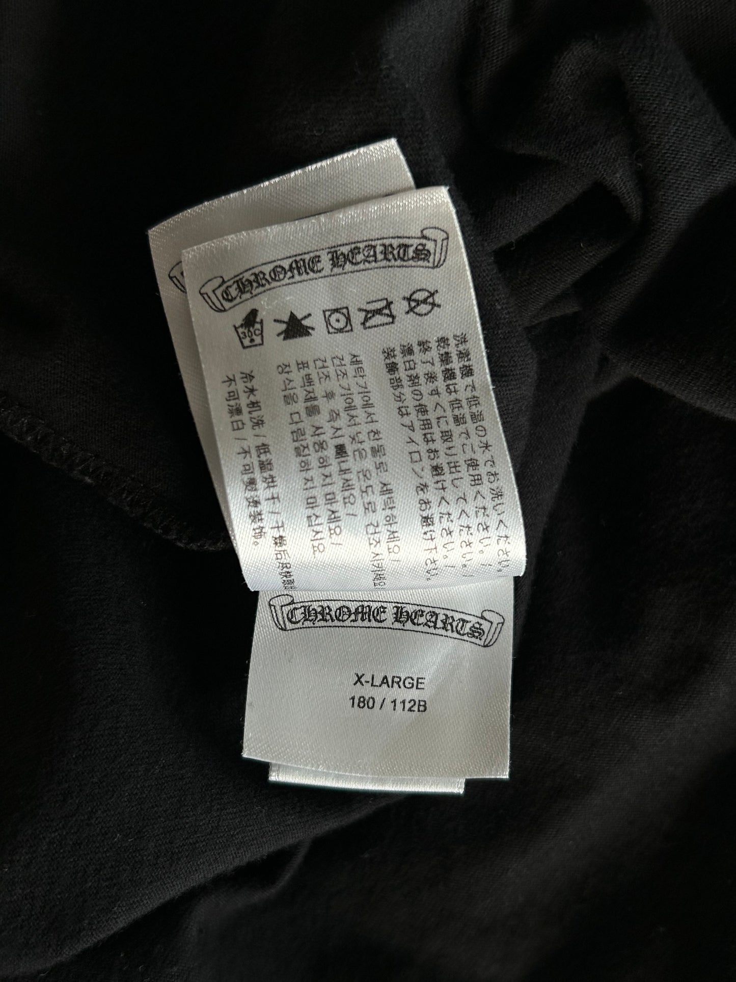 Chrome Hearts Black & White Horseshoe Logo Longsleeve T-Shirt