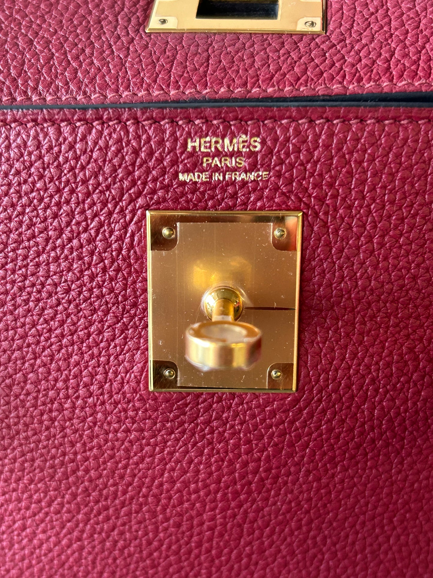 Hermes Red Togo & Gold Hardware Kelly 28